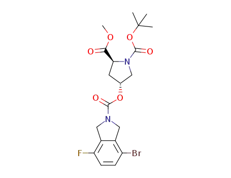 1-(tert-butyl) 2-methyl (2S,4R)-4-((4-bromo-7-fluoroisoindoline-2 carbonyl)oxy)pyrrolidine-1,2-dicarboxylate