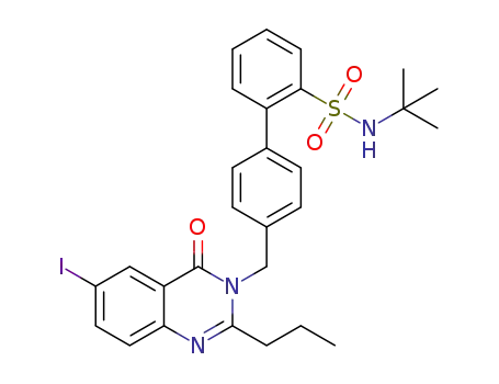 N-(tert-butyl)-4’-((6-iodo-4-oxo-2-propylquinazolin-3(4H)-yl)methyl)-[1,1’-biphenyl]-2-sulfonamide