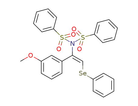 (E)-N-(1-(3-methoxyphenyl)-2-(phenylselanyl)vinyl)-N-(phenylsulfonyl)benzenesulfonamide