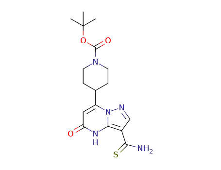 tert-butyl 4-(3-carbamothioyl-5-oxo-4,5-dihydropyrazolo[1,5-a]pyrimidin-7-yl)piperidine-1-carboxylate