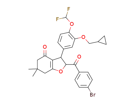 2-[(4-bromophenyl)carbonyl]-3-(3-cyclopropylmethoxy-4-difluoromethoxyphenyl)-6,6-dimethyl-3,5,6,7-tetrahydro-1-benzofuran-4(2H)-one