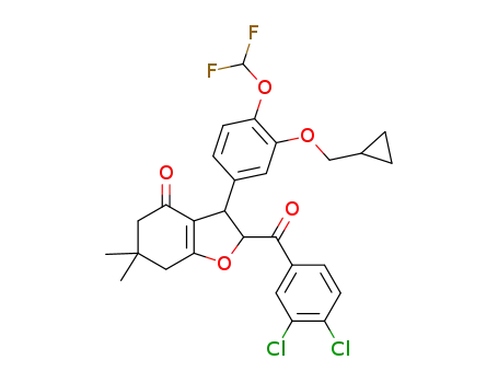 3-(3-cyclopropylmethoxy-4-difluoromethoxyphenyl)-2-[(3,4-dichlorophenyl)carbonyl]-6,6-dimethyl-3,5,6,7-tetrahydro-1-benzofuran-4(2H)-one