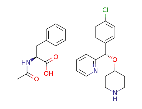(S)-2-[(4-chlorophenyl)(4-piperidinyloxy)methyl]pyridine N-acetyl-L-phenylalanine