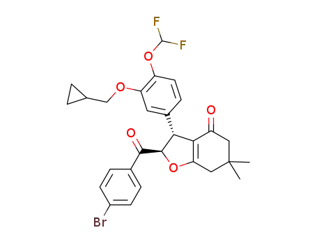 2-[(4-bromophenyl)carbonyl]-3-(3-cyclopropylmethoxy,4-difluoromethoxyphenyl)-6,6-dimethyl-3,5,6,7-tetrahydro-1-benzofuran-4(2H)-one