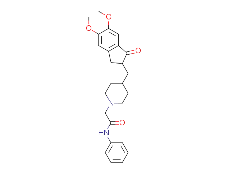 2-(4-((5,6-dimethoxy-1-oxo-2,3-dihydro-1H-inden-2-yl)methyl)piperidin-1-yl)-N-phenylacetamide
