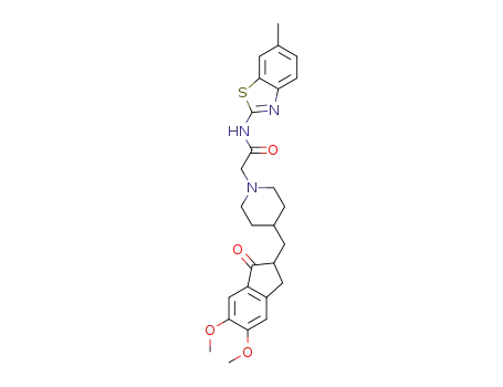N-(6-methylbenzo[d]thiazol-2-yl)-2-(4-((5,6-dimethoxy-1-oxo-2,3-dihydro-1H-inden-2-yl)methyl)piperidin-1-yl)acetamide