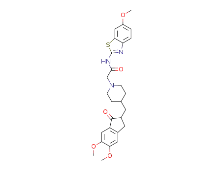 N-(6-methoxybenzo[d]thiazol-2-yl)-2-(4-((5,6-dimethoxy-1-oxo-2,3-dihydro-1H-inden-2-yl)methyl)piperidin-1-yl)acetamide