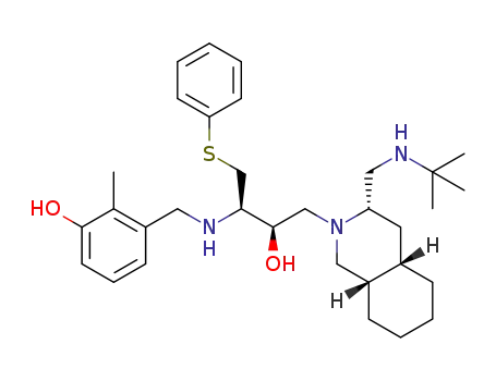 3-({3-[3-(tert-butylaminomethyl)octahydroisoquinolin-2-yl]-2-hydroxy-1-phenylsulfanylmethylpropylamino}methyl)-2-methylphenol