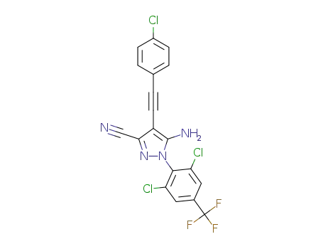 5-amino-4-((4-chlorophenyl)ethynyl)-1-(2,6-dichloro-4-(trifluoromethyl)phenyl)-1H-pyrazole-3-carbonitrile