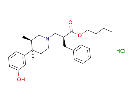 (2S)-2-([(3R,4R)-4-(3-hydroxyphenyl)-3,4-dimethylpiperidin-1-yl]methyl)-3-phenylpropanoic acid butyl ester hydrochloride