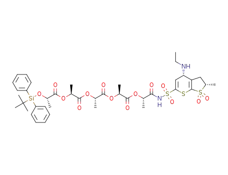 (2S)-1-{[(2S)-1-{[(2S)-1-[(1S)-1-({[(2S,4S)-4-(ethylamino)-2-methyl-1,1-dioxo-2H,3H,4H-1λ6-thieno[2,3-b]thiopyran-6-yl]sulfonyl}carbamoyl)ethoxy]-1-oxopropan-2-yl]oxy}-1-oxopropan-2-yl]oxy}-1-oxopropan-2-yl (2S)-2-[(tert-butyldiphenylsilyl)oxy]propanoate