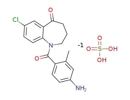 1-(4-amino-2-methylbenzoyl)-7-chloro-5-oxo-2,3,4,5-tetrahydro-1H-1-benzazepine sulfate