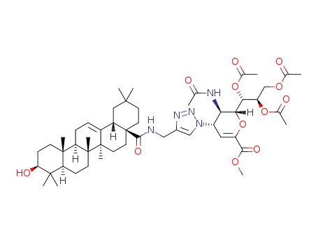 (5R)-acetylamino-(4S)-[4-[(3β-hydroxyolean-12-en-28-oyl)amino]methyl-1,2,3-triazol-1-yl]-(6R)-((1S,2R)-1,2,3-triacetoxypropyl)-5,6-dihydro-4H-pyran-2-carboxylic acid methyl ester