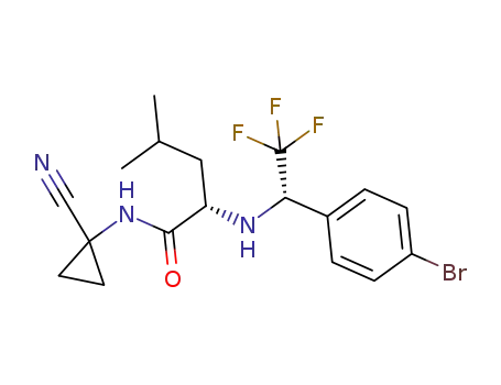 (S)-2-(((S)-1-(4-bromophenyl)-2,2,2-trifluoroethyl)amino)-N-(1-cyano-cyclopropyl)-4-methylvaleramide