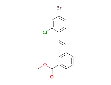 3-[(1E)-2-(2-chloro-4-bromophenyl)ethenyl]benzoic acid methyl ester