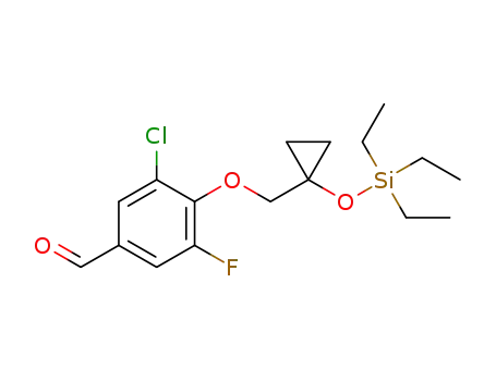 3-chloro-5-fluoro-4-{[1-(triethylsilyloxy)cyclopropyl]methoxy}benzaldehyde