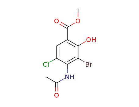 4-acetamido-3-bromo-5-chloro-2-hydroxybenzoic acid methyl ester