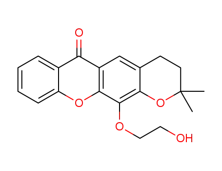 3,4-dihydro-12-O-(3'-hydroxypropyl)-2,2-dimethyl-2H,6H-pyrano[3,2-b]xanthen-6-one