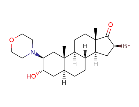 2β-(4-morpholinyl)-3α-ol-16β-bromo-17-one-5α-androstane