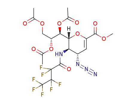 methyl 7,8,9-tri-O-acetyl-2,6-anhydro-4-azido-3,4,5-trideoxy-5-(2,2,3,3,4,4,4-heptafluorobutyramido)-D-glycero-D-galacto-non-2-enonate