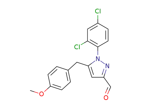 1-(2,4-dichlorophenyl)-5-(4-methoxybenzyl)-1H-pyrazole-3-carbaldehyde