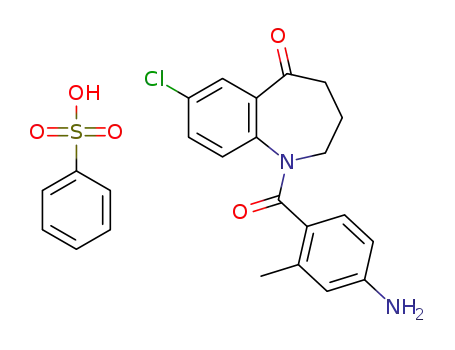 1-(4-amino-2-methylbenzoyl)-7-chloro-5-oxo-2,3,4,5-tetrahydro-1H-1-benzazepine benzenesulfonic acid