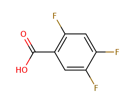 Molecular Structure of 446-17-3 (2,4,5-Trifluorobenzoic acid)