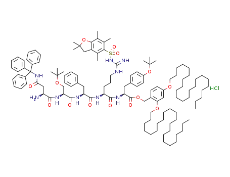 HCl*H-Asn(Trt)-Ser(tBu)-Phe-Arg(Pbf)-Tyr(tBu)-Okb, Kb=2,4-didocosyloxybenzyl