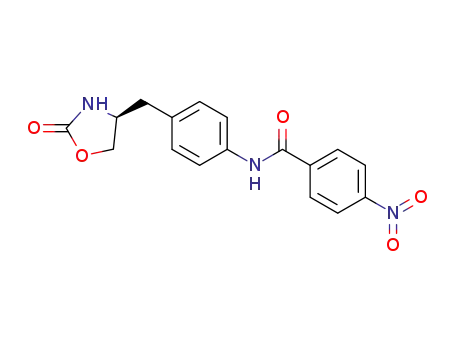 (S)-4-nitro-N-(4-((2-oxooxazolidin-4-yl)methyl)phenyl)-benzamide