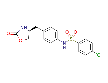 (S)-4-chloro-N-(4-((2-oxooxazolidin-4-yl)methyl)phenyl)-benzenesulfonamide
