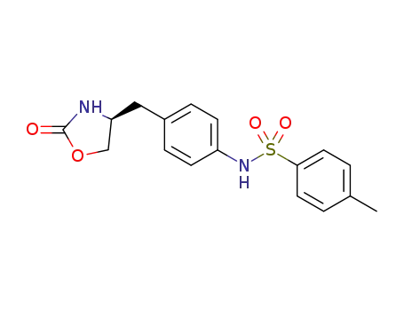 (S)-4-methyl-N-(4-((2-oxooxazolidin-4-yl)methyl)phenyl)-benzenesulfonamide