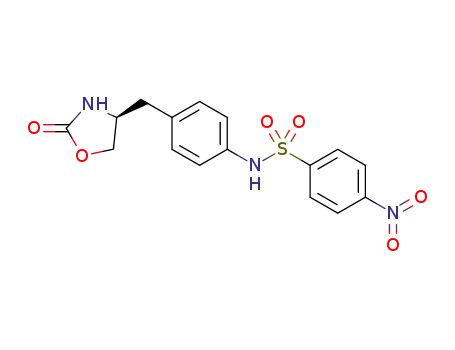 (S)-4-nitro-N-(4-((2-oxooxazolidin-4-yl)methyl)phenyl)-benzenesulfonamide