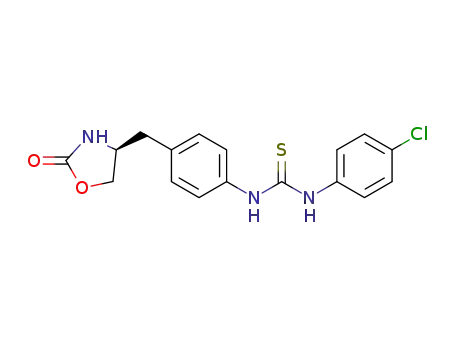 (S)-1-(4-chlorophenyl)-3-(4-((2-oxooxazolidin-4-yl)methyl)-phenyl)thiourea