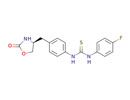 (S)-1-(4-fluorophenyl)-3-(4-((2-oxooxazolidin-4-yl)methyl)-phenyl)thiourea