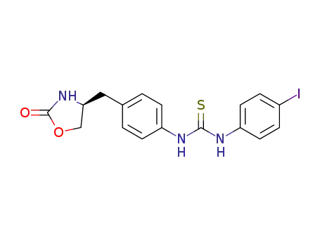 (S)-1-(4-iodophenyl)-3-(4-((2-oxooxazolidin-4-yl)methyl)phenyl)-thiourea