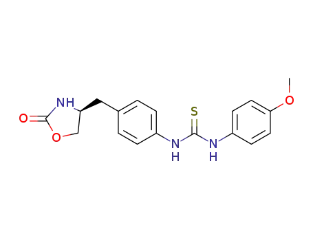 (S)-1-(4-methoxyphenyl)-3-(4-((2-oxooxazolidin-4-yl)methyl)-phenyl)thiourea