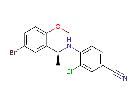 (S)-4-((1-(5-bromo-2-methoxyphenyl)ethyl)amino)-3-chlorobenzonitrile