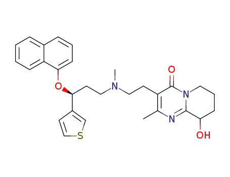 9-hydroxy-2-methyl-3-(2-(methyl((S)-3-(naphthalen-1-yloxy)-3-(thiophen-3-yl)propyl)amino)ethyl)-6,7,8,9-tetrahydropyrido[1,2-a]pyrimidin-4-one