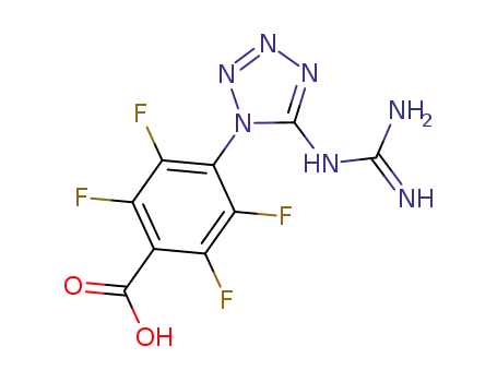 4‐(5‐carbamimidamido‐1H‐tetrazol‐1‐yl)‐2,3,5,6‐tetrafluorobenzoic acid