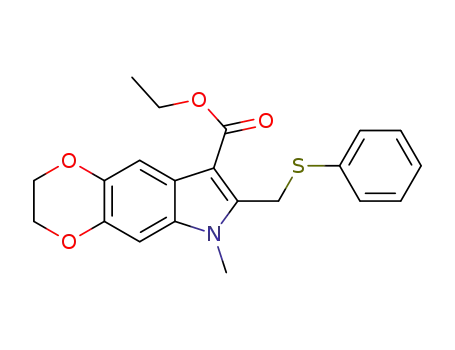 ethyl 6-methyl-7-(phenylthiomethyl)-2,3-dihydro-1,4-dioxino[2,3-f]indole-8-carboxylate