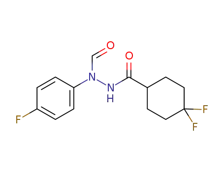 4,4-difluoro-N'-(4-fluorophenyl)-N'-formylcyclohexane-1-carbohydrazide
