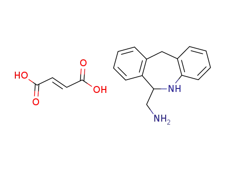 Molecular Structure of 127785-96-0 (6-Aminomethyl-6,11-dihydro-5H-dibenz[b,e]azepine (E)-2-butenedioate)