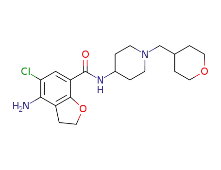 4-amino-5-chloro-N-(1-((tetrahydro-2H-pyran-4-yl)methyl)piperidin-4-yl)-2,3-dihydrobenzofuran-7-carboxamide