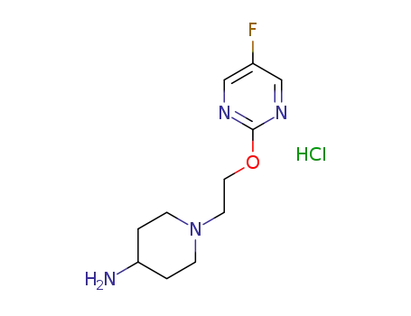 1-(2-((5-fluoropyrimidin-2-yl)oxy)ethyl)piperidine-4-amine hydrochloride