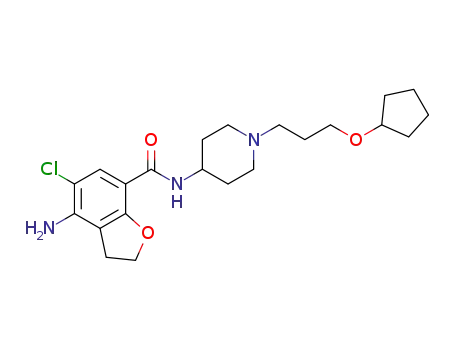 4-amino-5-chloro-N-(1-(3-(cyclopentyloxy)propyl)piperidin-4-yl)-2,3-dihydrobenzofuran-7-carboxamide