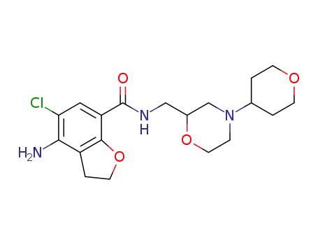 4-amino-5-chloro-N-((4-(tetrahydro-2H-pyran-4-yl)morpholin-2-yl)methyl)-2,3-dihydrobenzofuran-7-carboxamide