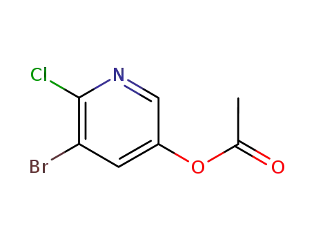 Molecular Structure of 130284-55-8 (3-Pyridinol, 5-broMo-6-chloro-, 3-acetate)