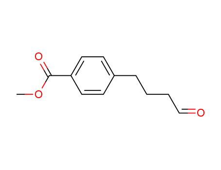 106200-41-3,Methyl 4-(4-oxobutyl)benzoate,4-(4'-Carbomethoxyphenyl)butyraldehyde;4-(4-oxobutyl)benzoic acid methyl ester;4-(4-carboxymethoxyphenyl)butanal;4-p-carbomethoxyphenylbutyraldehyde;2-Thiophenecarboxylic acid,4-(4-nitrophenyl)-,methyl ester;methyl 4-(4-nitrophenyl)thiophen-2-carboxylate;4-(4-carbomethoxyphenyl)butanal;methyl p-(4-oxobutyl)benzoate;