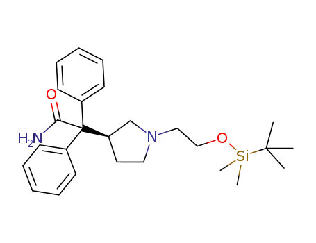 (S)-2-(1-(2-((tert-butyldimethylsilyl)oxy)ethyl)pyrrolidin-3-yl)-2,2-diphenylacetamide