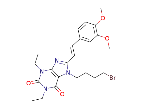 (E)-7-(5-bromobutyl)-8-(3,4-dimethoxystyryl)-1,3-diethyl-1H-purine-2,6( 3H,7H)-dione